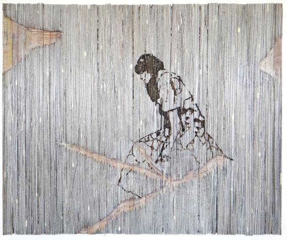 Christofer Kochs, Die Stille ist auch nur ein Geräusch, 2019, Öl und Lack auf Holz, 100 x 120 cm