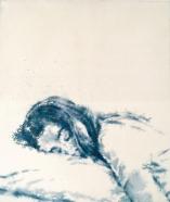 Dieter Mammel, Süßer Schlaf II, 2022, Tusche auf Leinwand, 70 x 50 cm