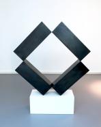 Stephan Siebers, Four oblongs defining a square, 2019, Stahl patiniert, 100 x 100 x 20 cm