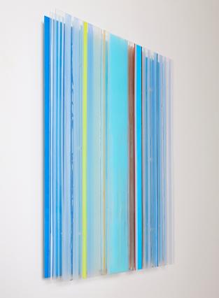 Eckart Hinze, o.T. III, 2022, Acryl auf Acrylglas, 70 x 50 cm, Seitenansicht