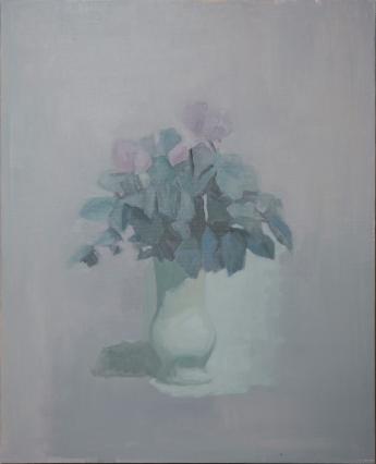 Fernando X. González, Fleurs, 2017, Öl auf Leinwand, 81 x 65 cm