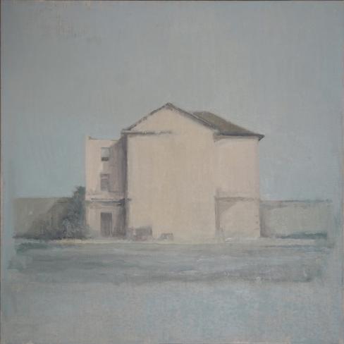 Fernando X. González, Architecture / Maison, 2020, Öl auf Leinwand, 80 x 80 cm