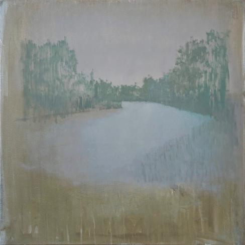 Fernando X. González, Le Lac, 2022, Öl auf Leinwand, 80 x 80 cm