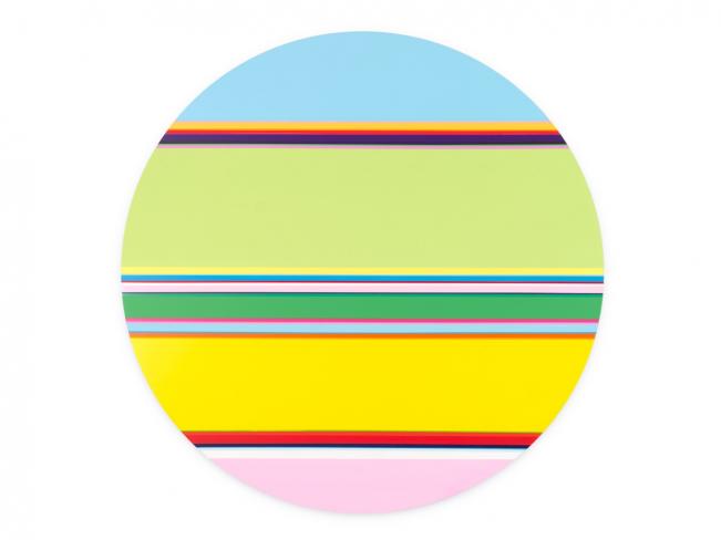 Nicholas Bodde, No. 1627 circle, 2024, Öl und Acryl auf Aluminium, dm 80 cm