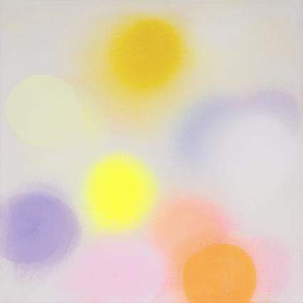 Margit Hartnagel Arising Colors 7 2 22 2022 Pigmente in Weihrauchmilch90 x 90 x 45 cm