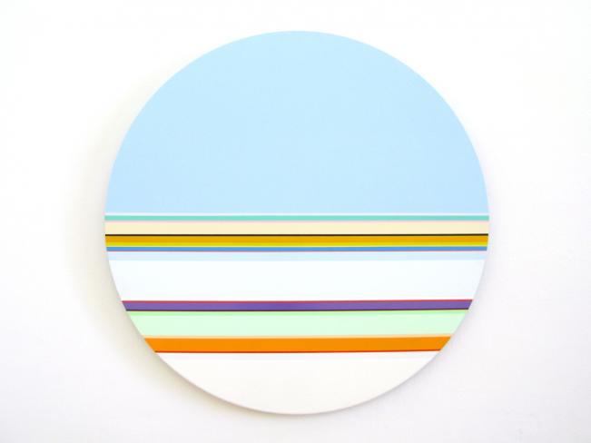 Nicholas Bodde, No. 1025 circle, 2013, Öl und Acryl auf Aluminium, ø 80 cm